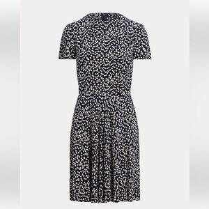 Ralph Lauren | Crew Neck Short Flower Patterns Casual Style Short Sleeve dress